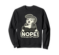 Nope Pinup Black And White Sweatshirt - Graphic Print Men Women - T-Shirt, Sweatshirt, Hoodie
