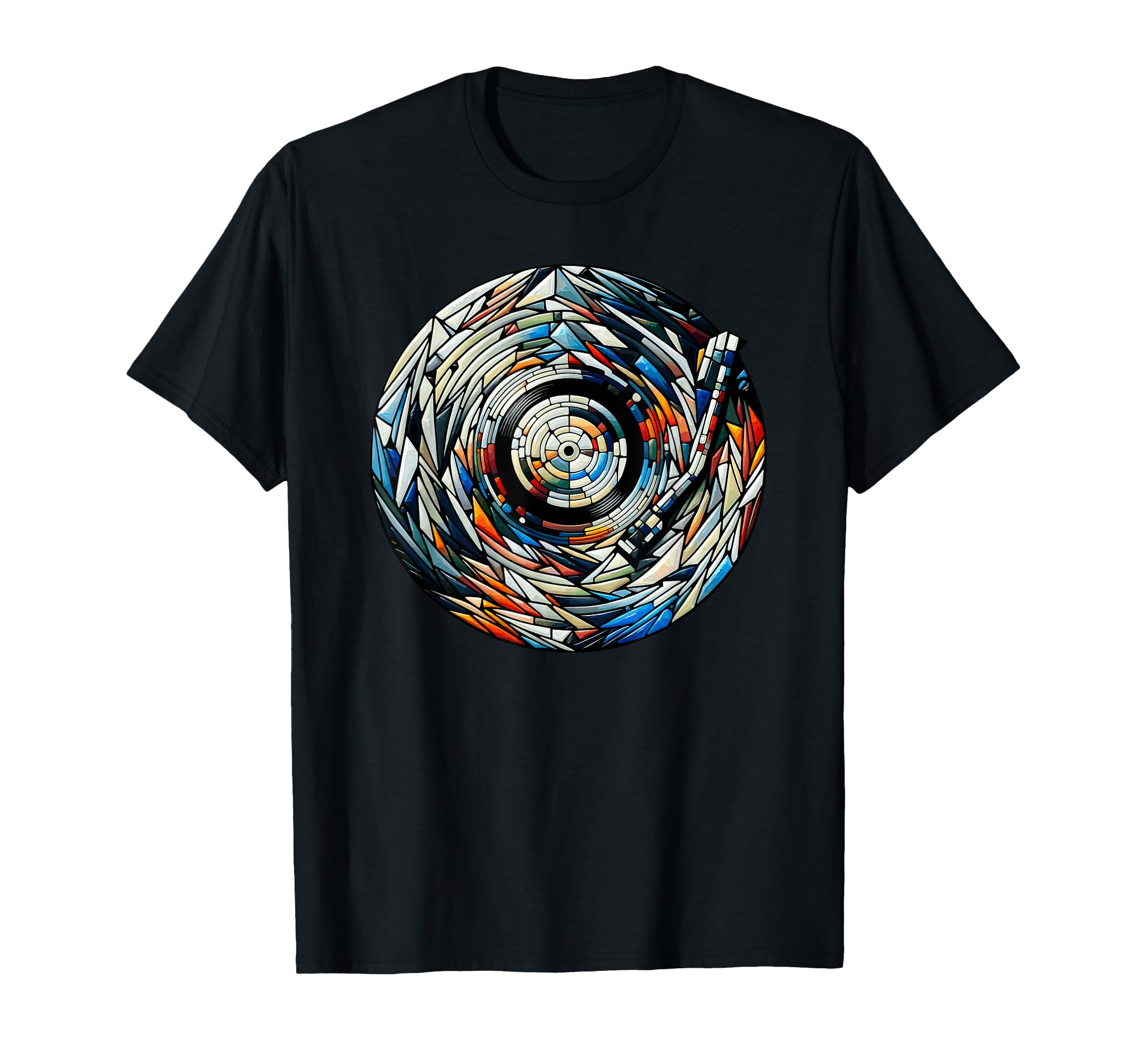 Polygon Art Vinyl Disc Record Player T-Shirt - Streetwear Style Men Women - T-Shirt, Sweatshirt, Hoodie