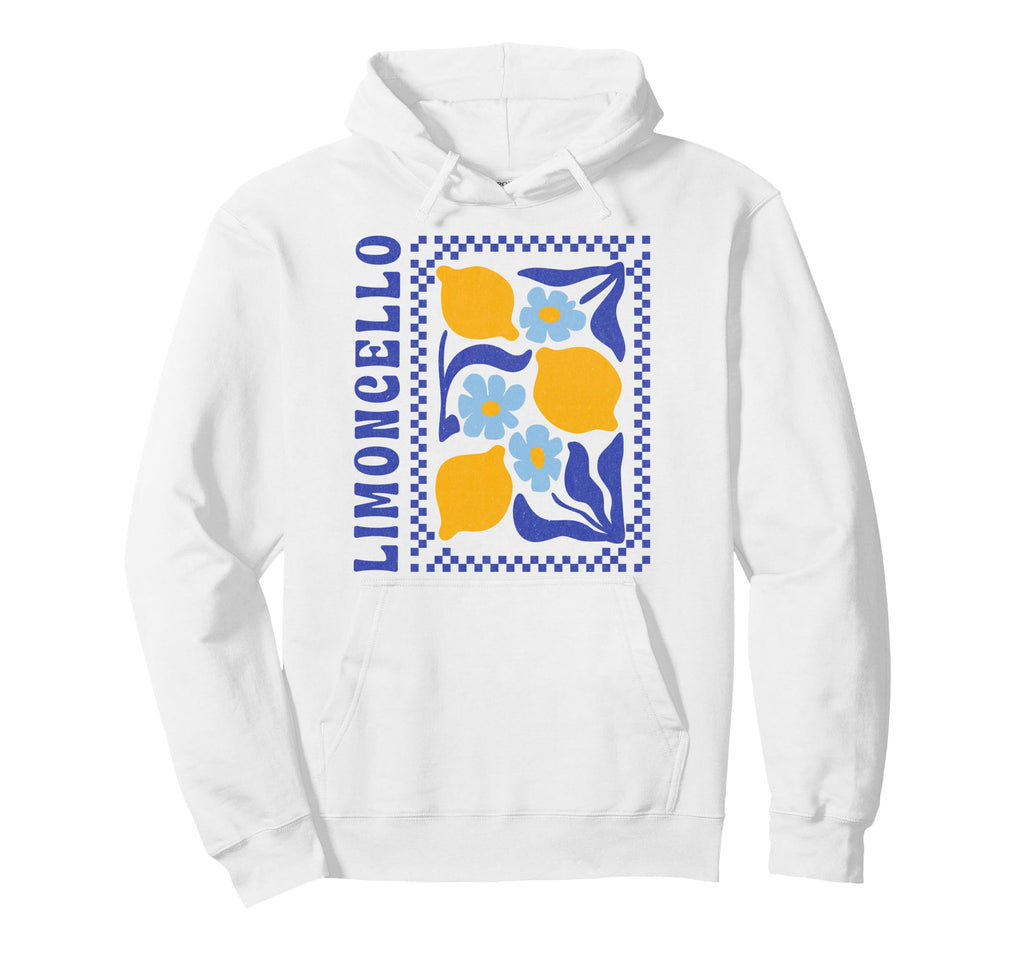 Limoncello Boho Floral Lemons Hoodie - Casual Everyday Wear Men Women - T-Shirt, Sweatshirt, Hoodie