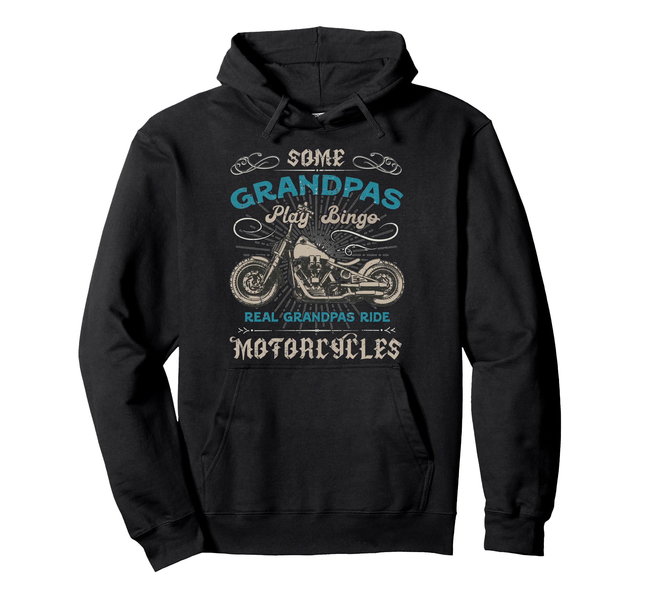 Grandpas Ride Motorcycles Biker Hoodie - Minimalist Print Unisex - T-Shirt, Sweatshirt, Hoodie