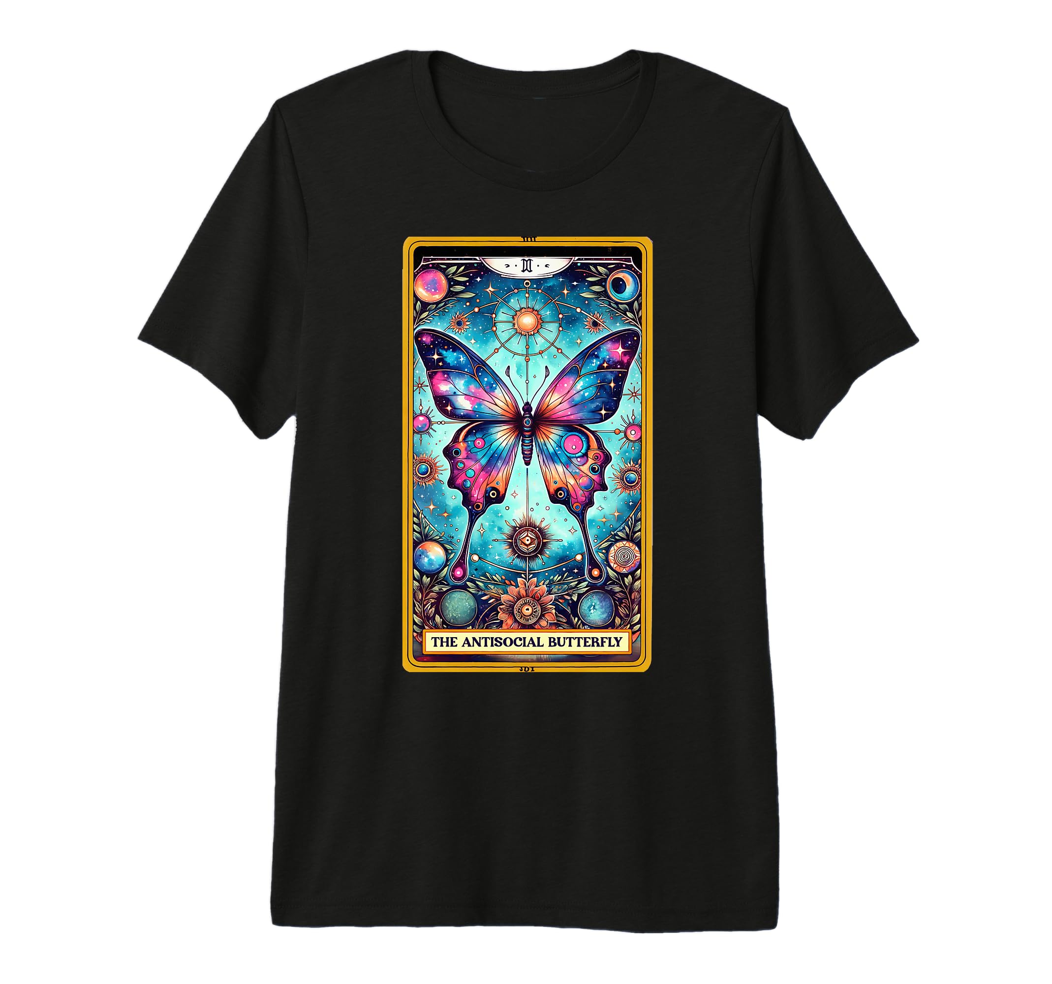 Anti Social Butterfly Tarot Card T-Shirt - Novelty Apparel Men Women - T-Shirt, Sweatshirt, Hoodie