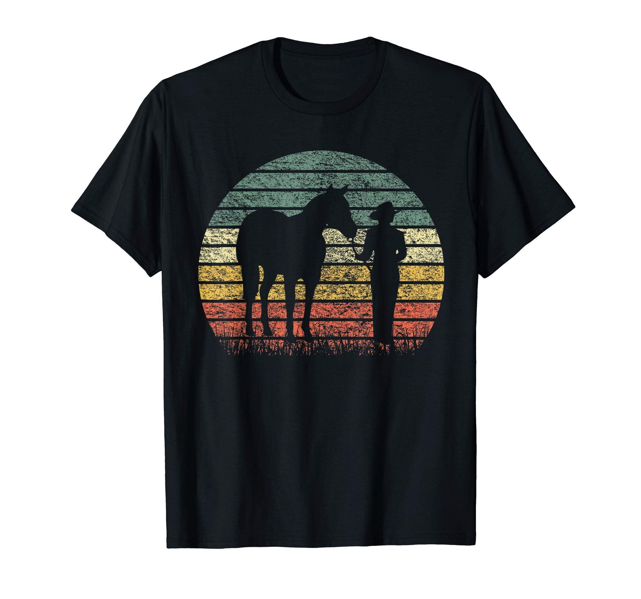 Western Halter Horse Sun T-Shirt - Graphic Print Men Women - T-Shirt, Sweatshirt, Hoodie