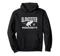 Shark Typography Gloucester Mass Hoodie - Casual Everyday Wear Unisex - T-Shirt, Sweatshirt, Hoodie