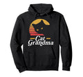 Cat Grandma Eighties Sun Cat Hoodie - Custom Art Print for Adults - T-Shirt, Sweatshirt, Hoodie