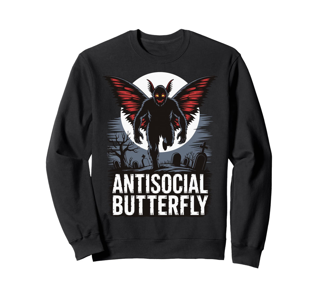 Cryptid Cryptozoology Mothman Introvert Sweatshirt - Unique Graphic Unisex - T-Shirt, Sweatshirt, Hoodie
