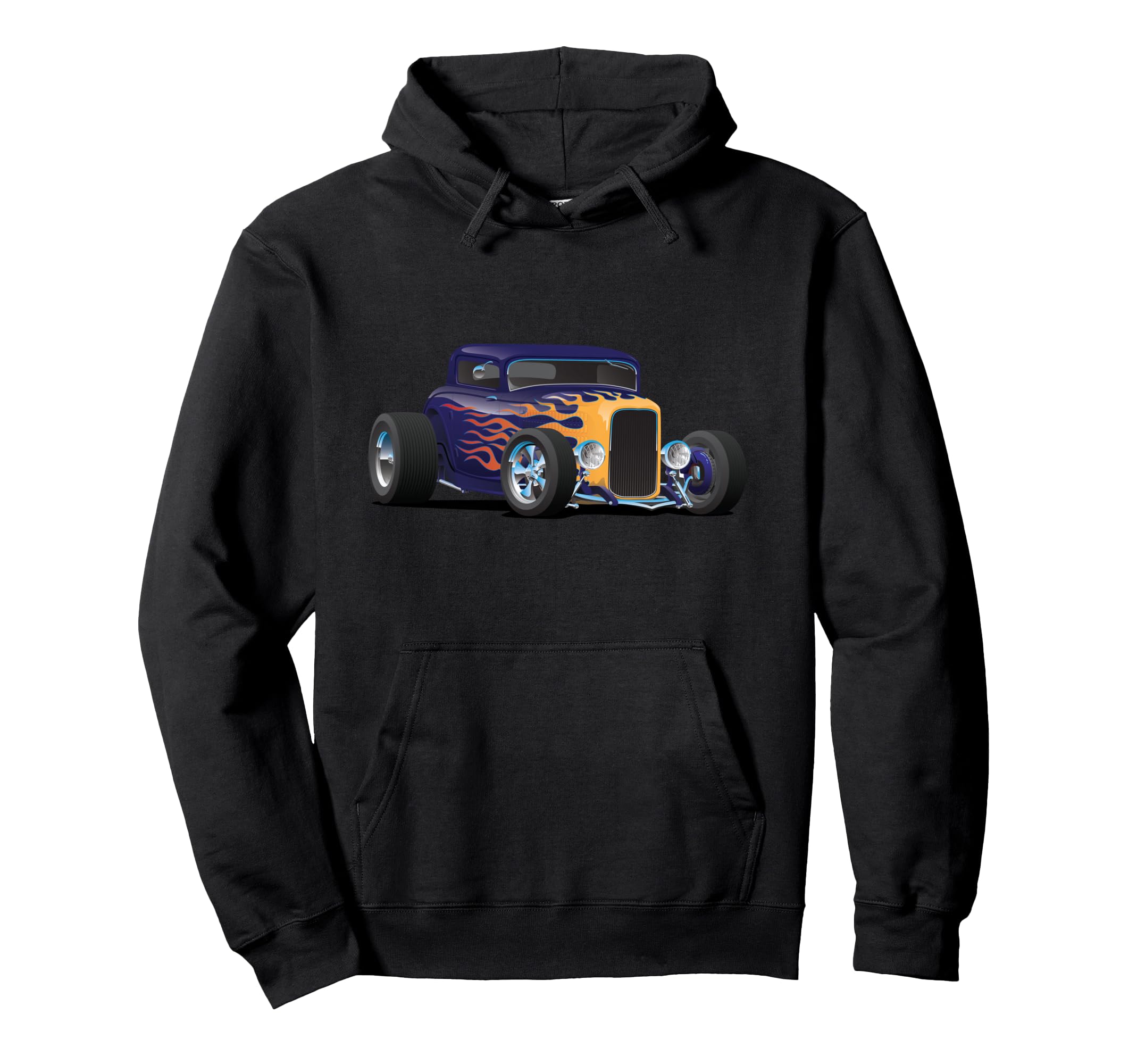 Custom Hotrod Car Illustration Hoodie - Minimalist Print Men Women - T-Shirt, Sweatshirt, Hoodie
