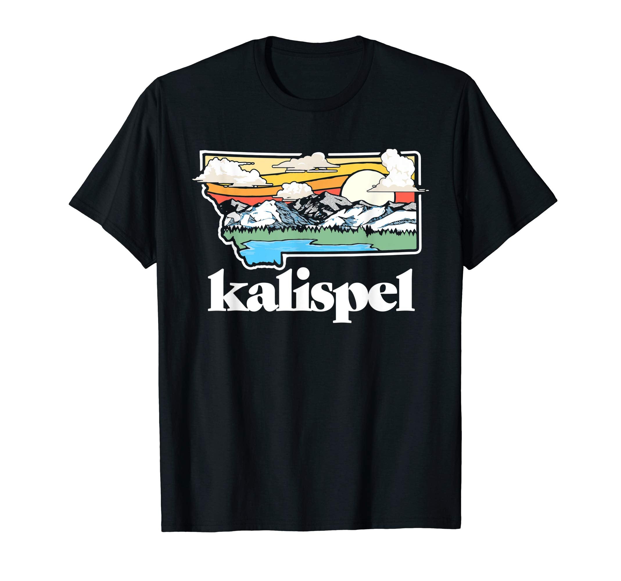 Kalispel Montana Outdoors Mountains Nature T-Shirt - Graphic Print Unisex - T-Shirt, Sweatshirt, Hoodie
