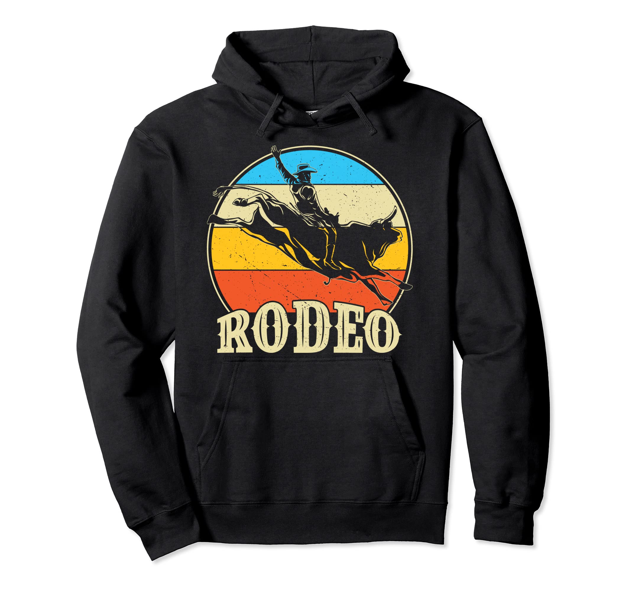 Rodeo Bull Riding Western Cowboy Ranch Hoodie - Trendy Graphic for Adults - T-Shirt, Sweatshirt, Hoodie