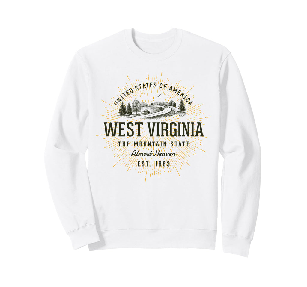 West Virginia Sweatshirt - Casual Everyday Wear Men Women - T-Shirt, Sweatshirt, Hoodie