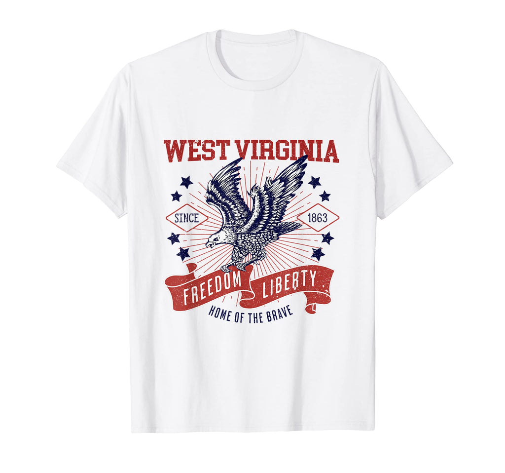 Usa Freedom Eagle 1863 State West T-Shirt - Casual Everyday Wear Men Women - T-Shirt, Sweatshirt, Hoodie