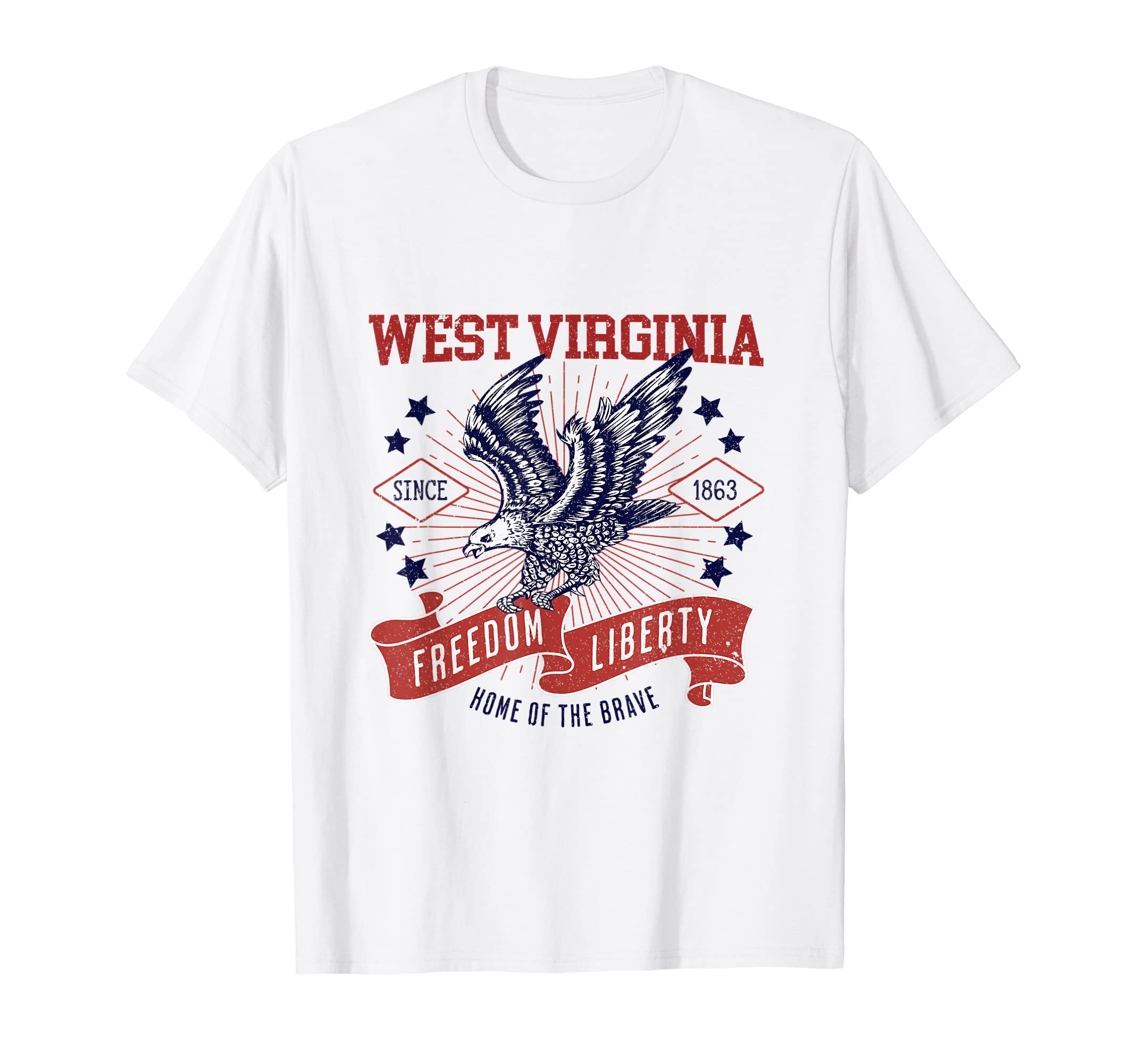 Usa Freedom Eagle 1863 State West T-Shirt - Casual Everyday Wear Men Women - T-Shirt, Sweatshirt, Hoodie