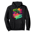 Vaporwave Dinosaur 80S Trendy Synthwave Hoodie - Graphic Print for Adults - T-Shirt, Sweatshirt, Hoodie