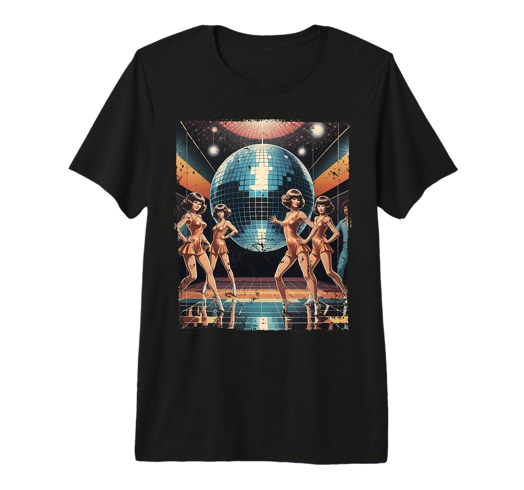 Aesthetic Disco Ball Party Tri Blend T-Shirt - Trendy Graphic for Adults - T-Shirt, Sweatshirt, Hoodie