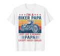 Mens Biker Papa Is Much Cooler T-Shirt - Aesthetic Graphic Men Women - T-Shirt, Sweatshirt, Hoodie