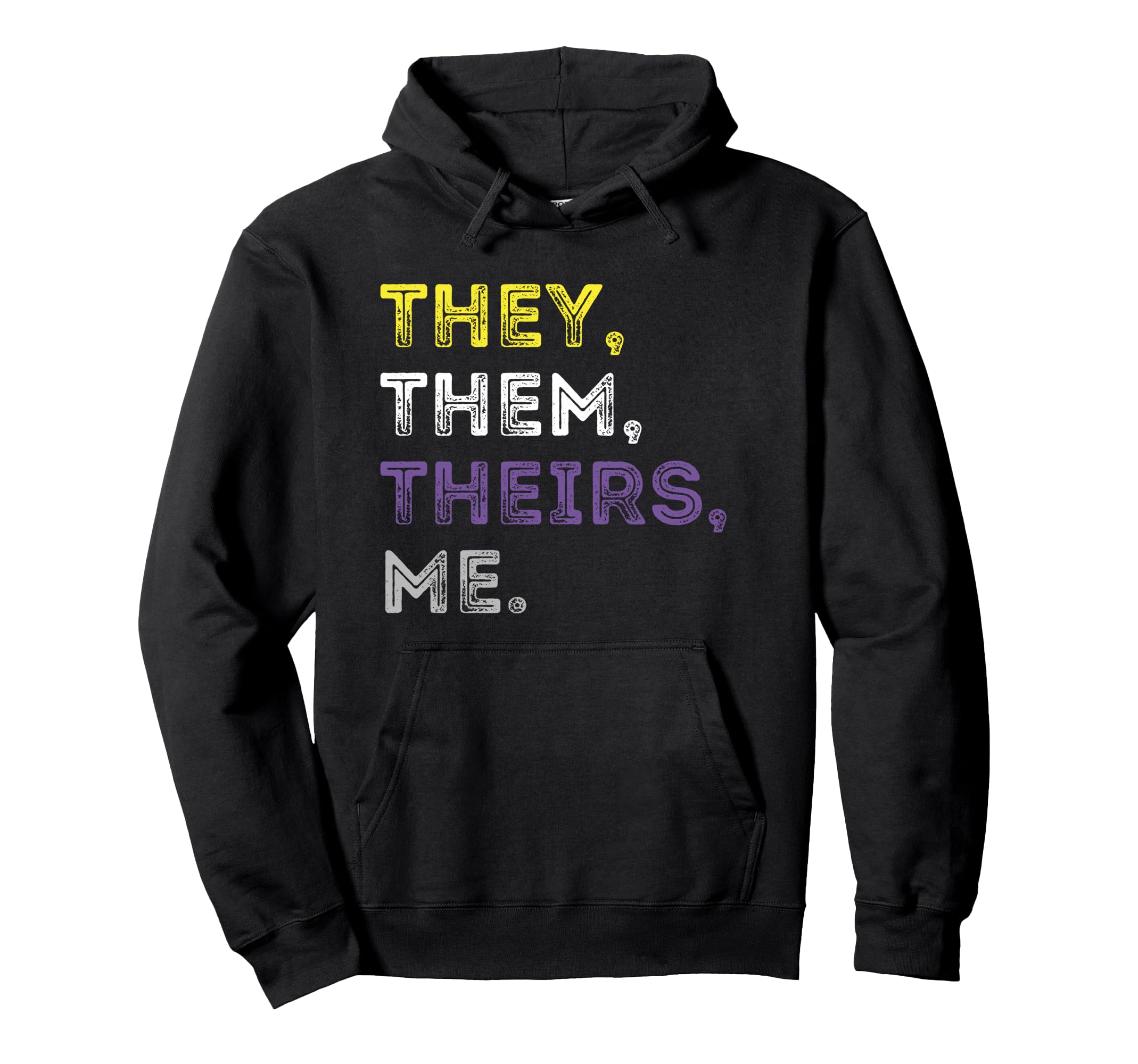 They Them Theirs Nonbinary Transgender Hoodie - Unique Graphic for Adults - T-Shirt, Sweatshirt, Hoodie