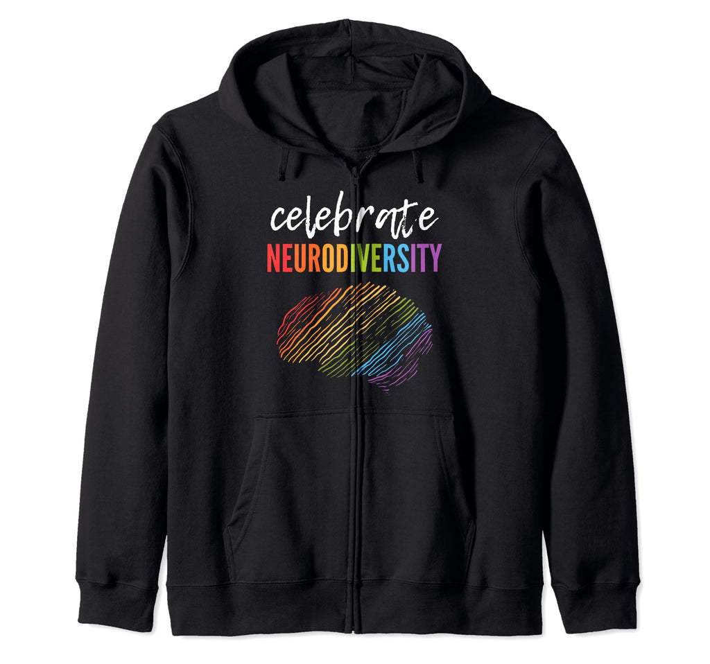 Autism Neurodiversity Rainbow Hoodie - Trendy Graphic for Adults - T-Shirt, Sweatshirt, Hoodie