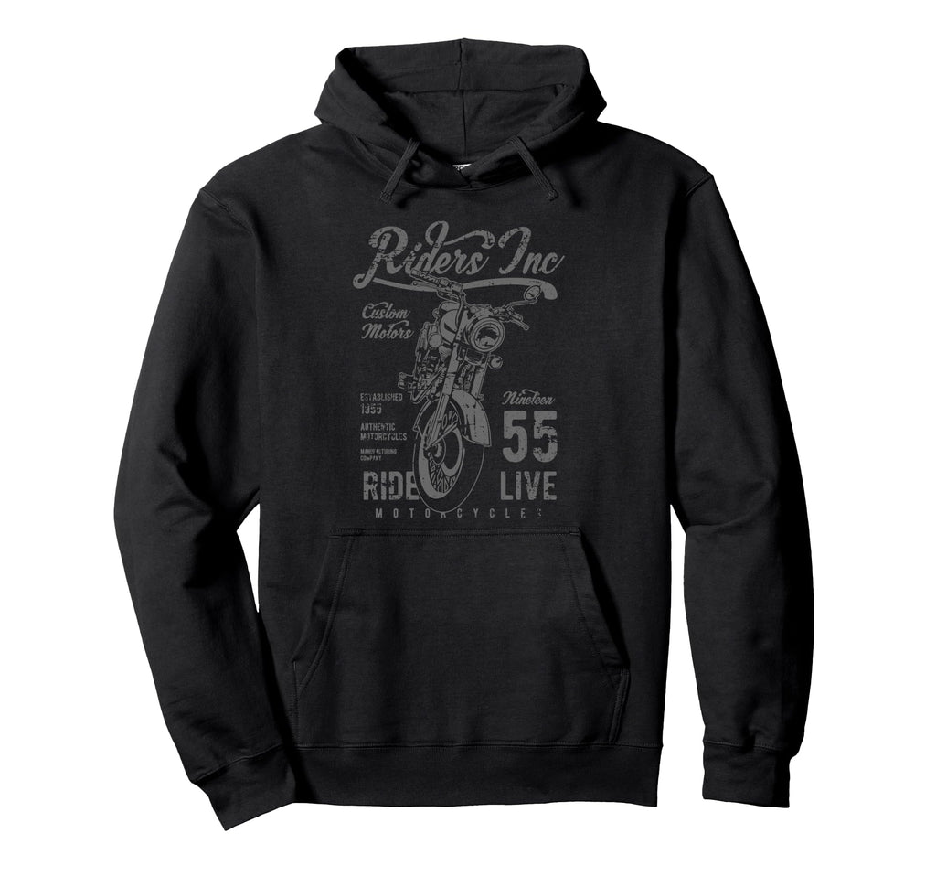 Riders Inc 1955 Motorcycle Hoodie - Casual Everyday Wear for Adults - T-Shirt, Sweatshirt, Hoodie