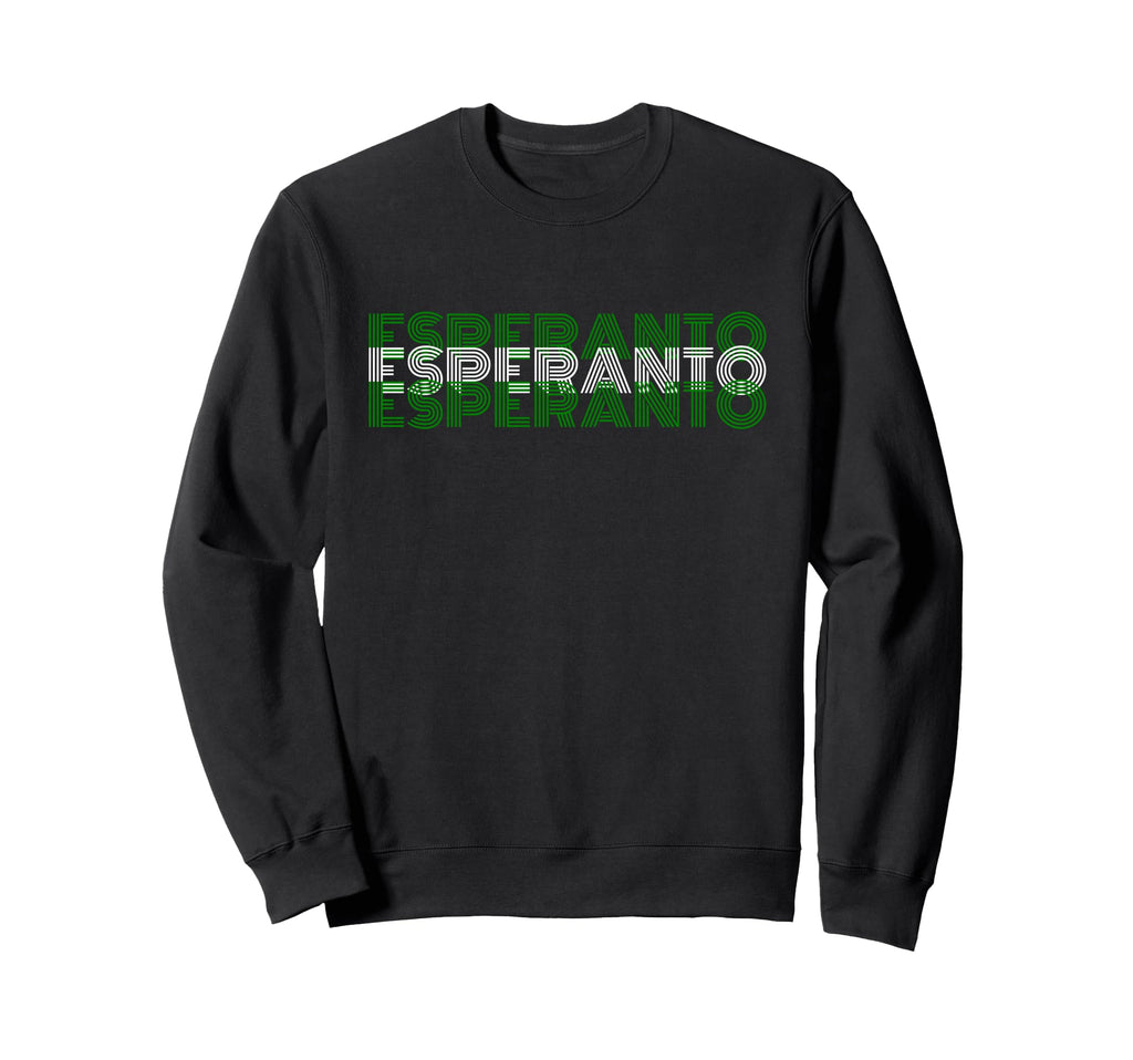 Esperanto 70S Language Text Sweatshirt - Graphic Print Men Women - T-Shirt, Sweatshirt, Hoodie