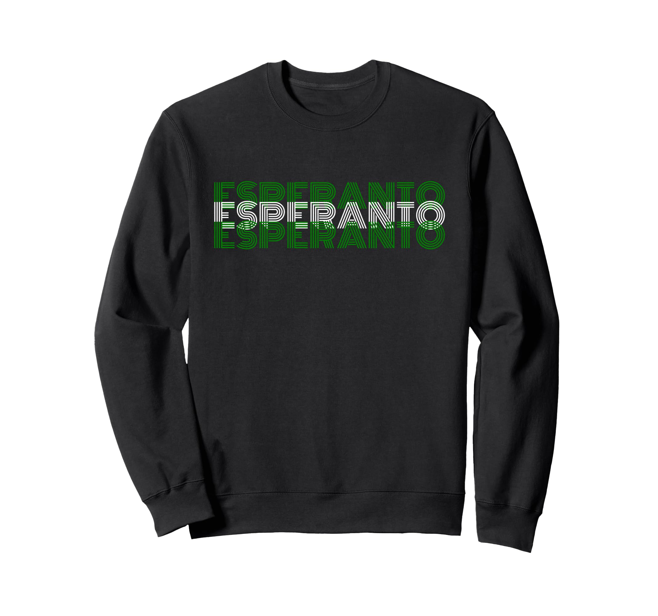 Esperanto 70S Language Text Sweatshirt - Graphic Print Men Women - T-Shirt, Sweatshirt, Hoodie