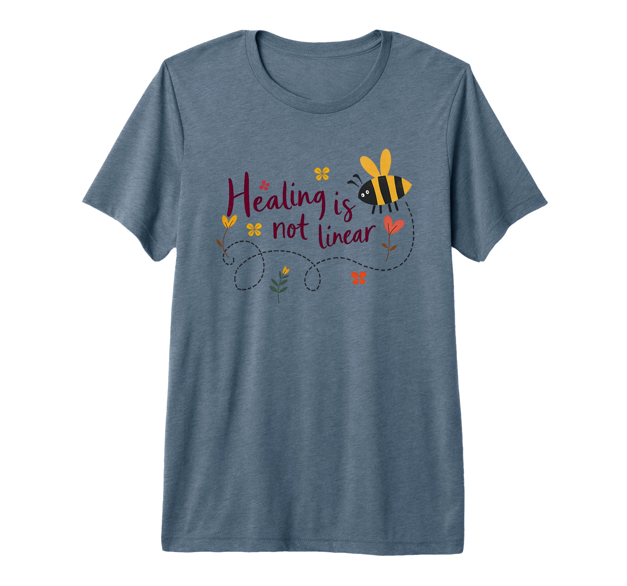 Healing Is Not Linear Bee Mental T-Shirt - Custom Art Print Men Women - T-Shirt, Sweatshirt, Hoodie