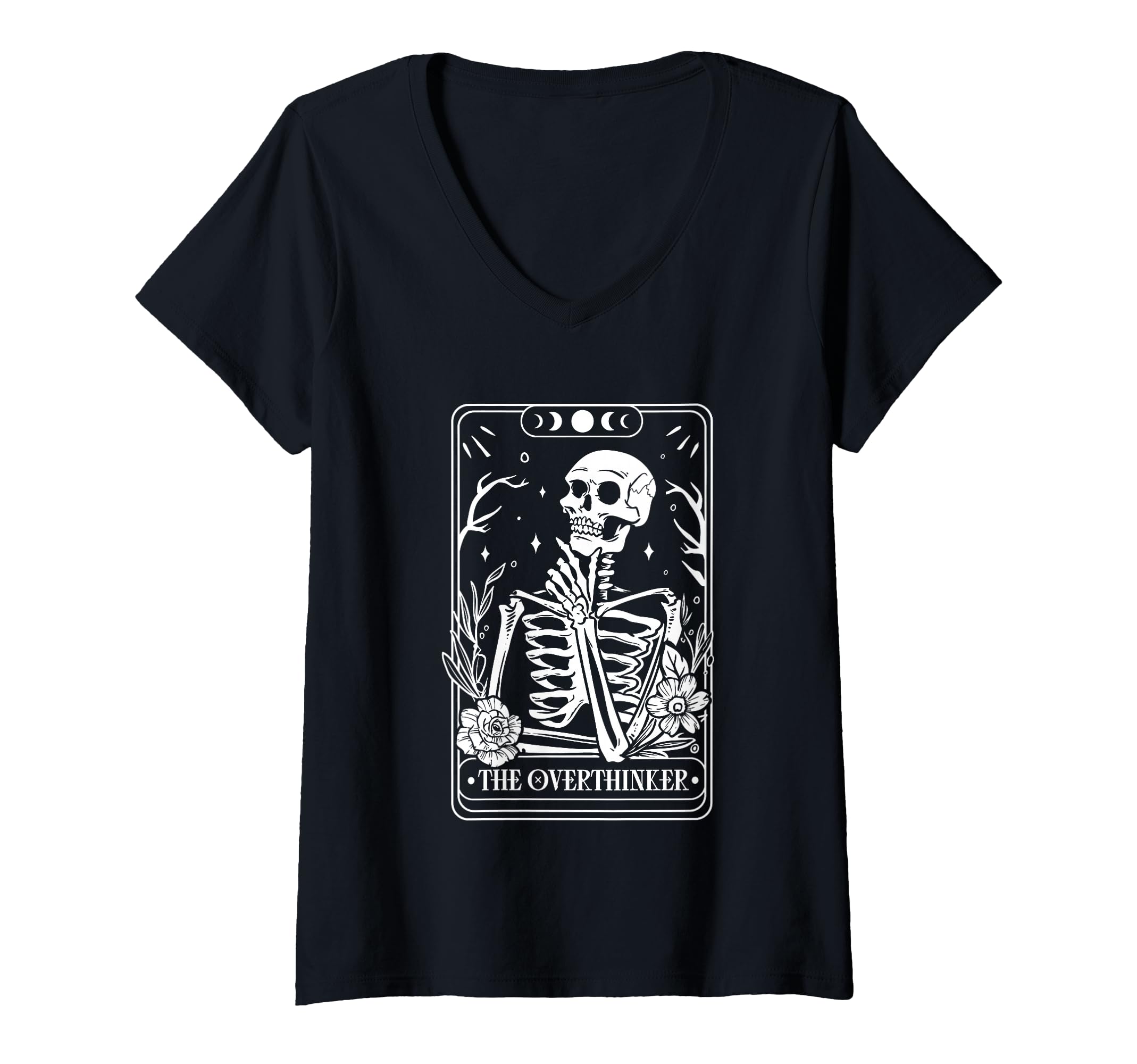 Womens Overthinker Skeleton Tarot T-Shirt - Streetwear Style Men Women - T-Shirt, Sweatshirt, Hoodie