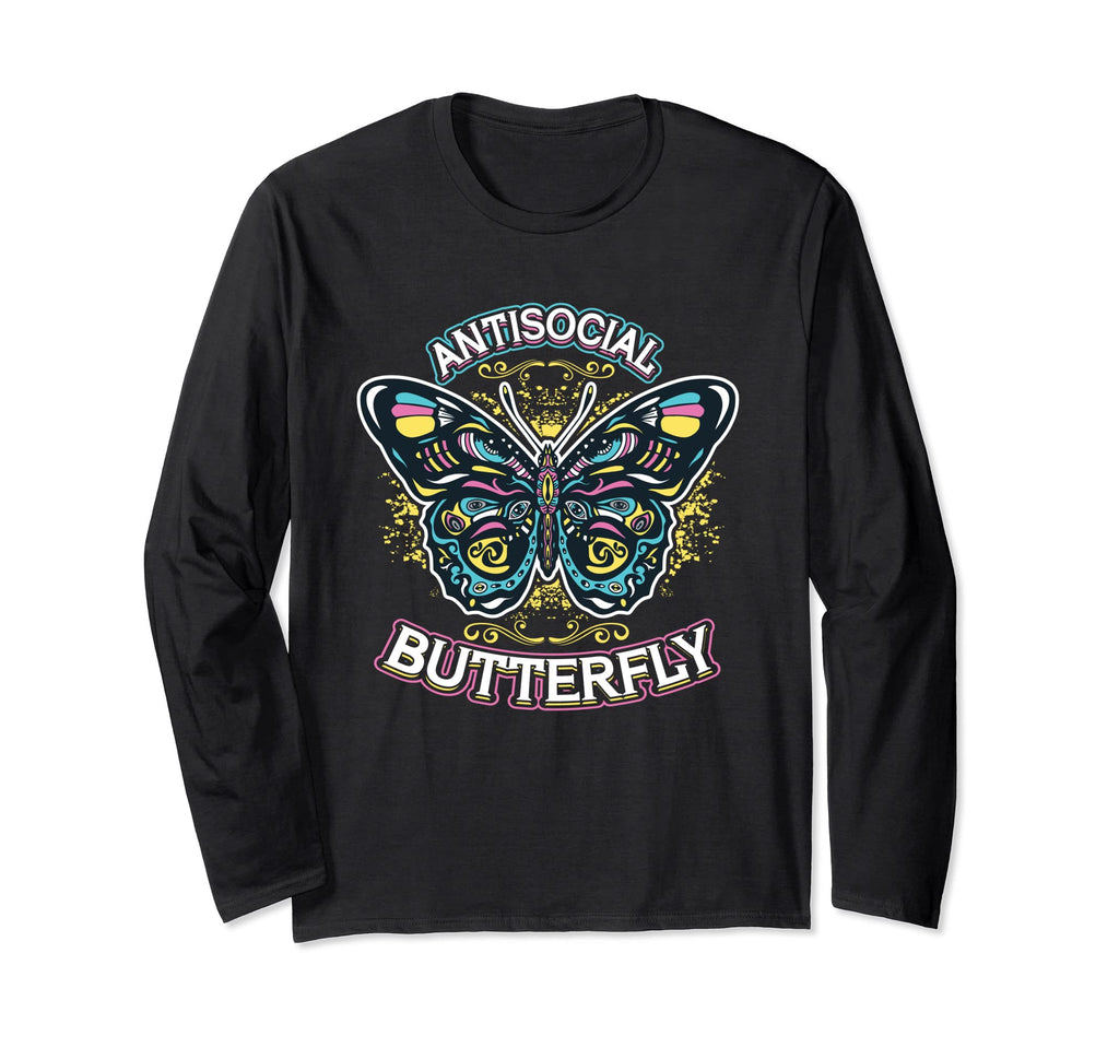 Antisocial Butterfly T-Shirt - Streetwear Style Men Women - T-Shirt, Sweatshirt, Hoodie