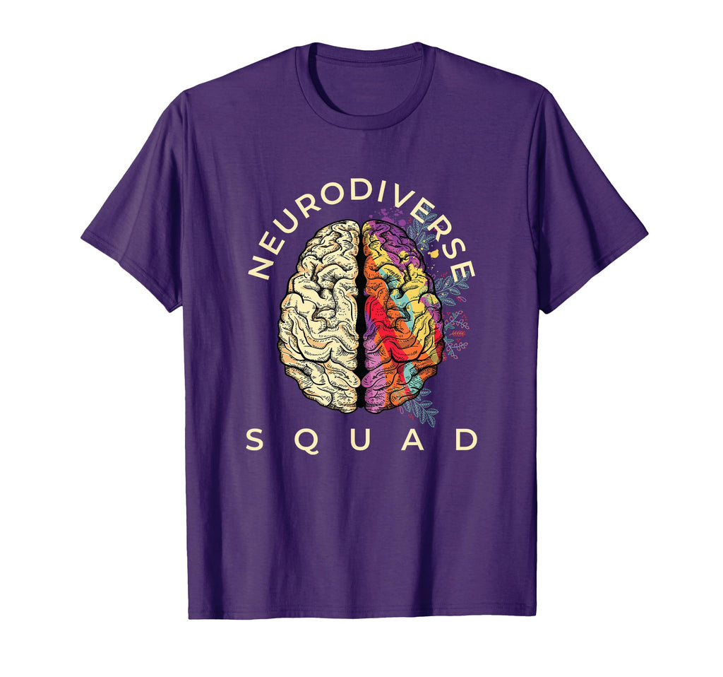 Neurodiversity Neurodiverse Brain T-Shirt - Novelty Apparel for Adults - T-Shirt, Sweatshirt, Hoodie