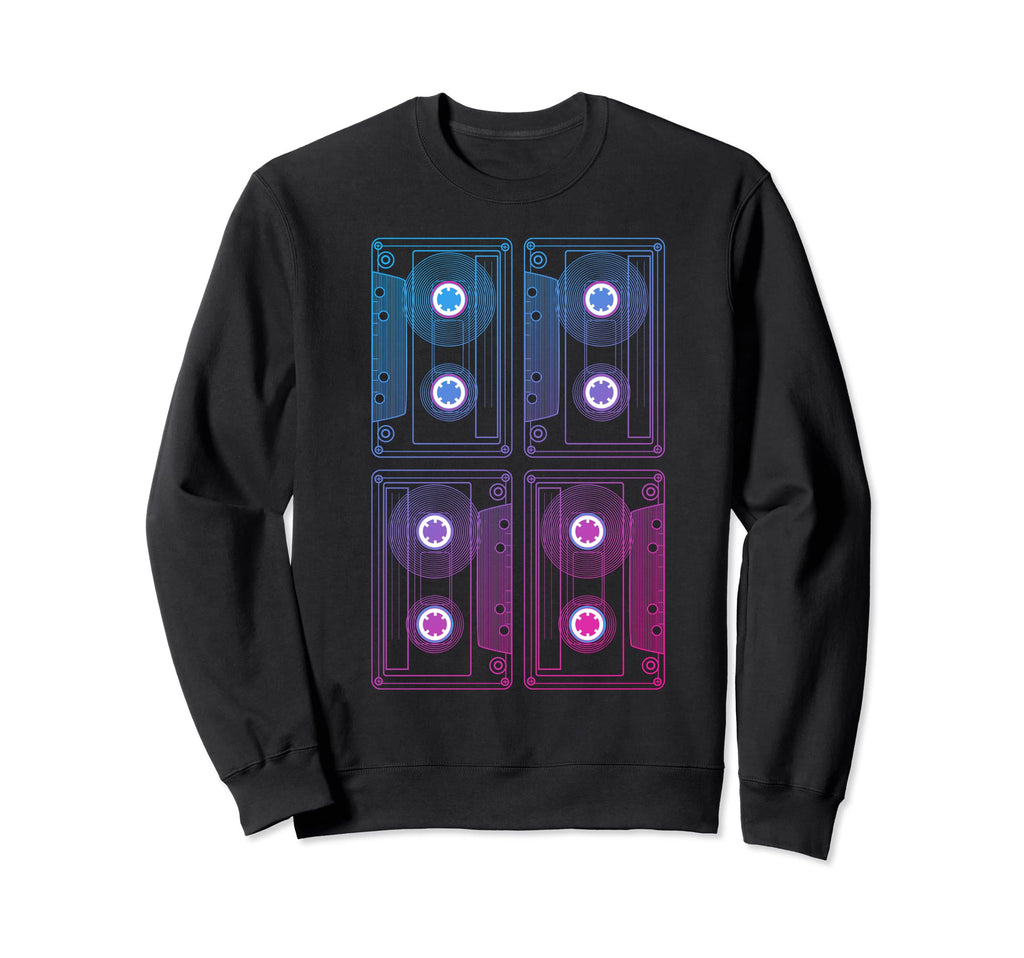 80S Vaporwave Cassette Tape Sweatshirt - Minimalist Print Men Women - T-Shirt, Sweatshirt, Hoodie