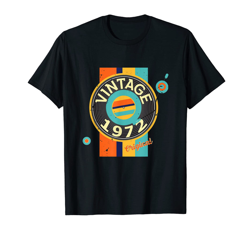 Record Vinyl 1972 Birthday Gift T-Shirt - Minimalist Print for Adults - T-Shirt, Sweatshirt, Hoodie