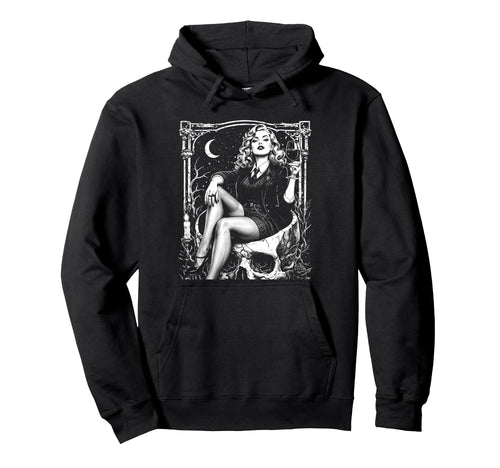 1950S Pinup Punk Alt Grunge Dark Goth Hoodie - Custom Art Print Men Women - T-Shirt, Sweatshirt, Hoodie