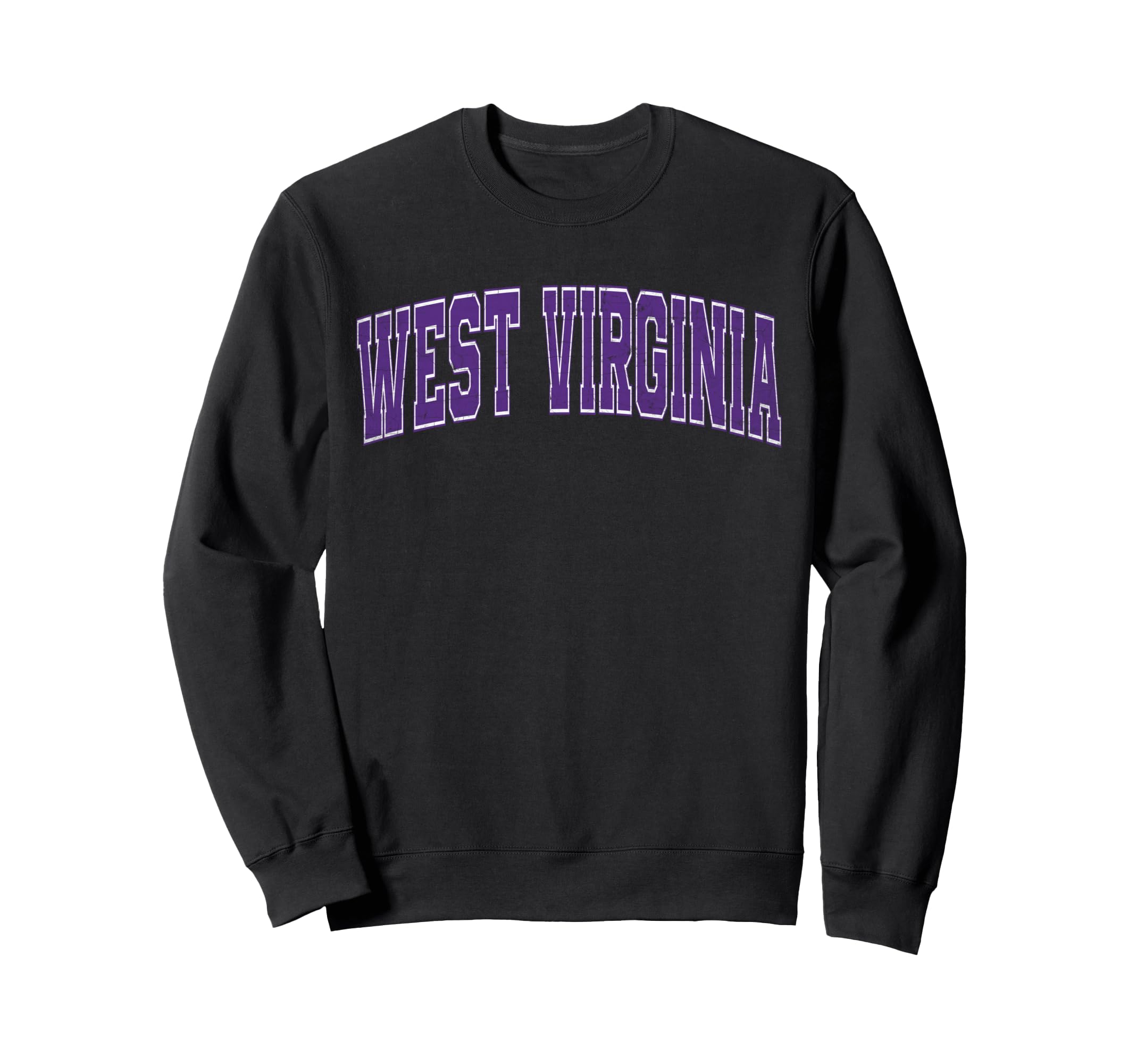 West Virginia Purple Text Sweatshirt - Graphic Print for Adults - T-Shirt, Sweatshirt, Hoodie