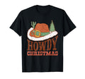Howdy Funny Western Cowboy Santa Hat T-Shirt - Custom Art Print Men Women - T-Shirt, Sweatshirt, Hoodie