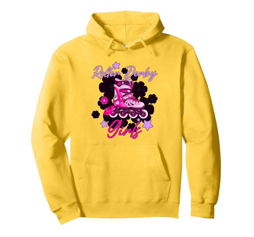 Roller Derby Skater Skating Hoodie - Aesthetic Graphic Unisex - T-Shirt, Sweatshirt, Hoodie