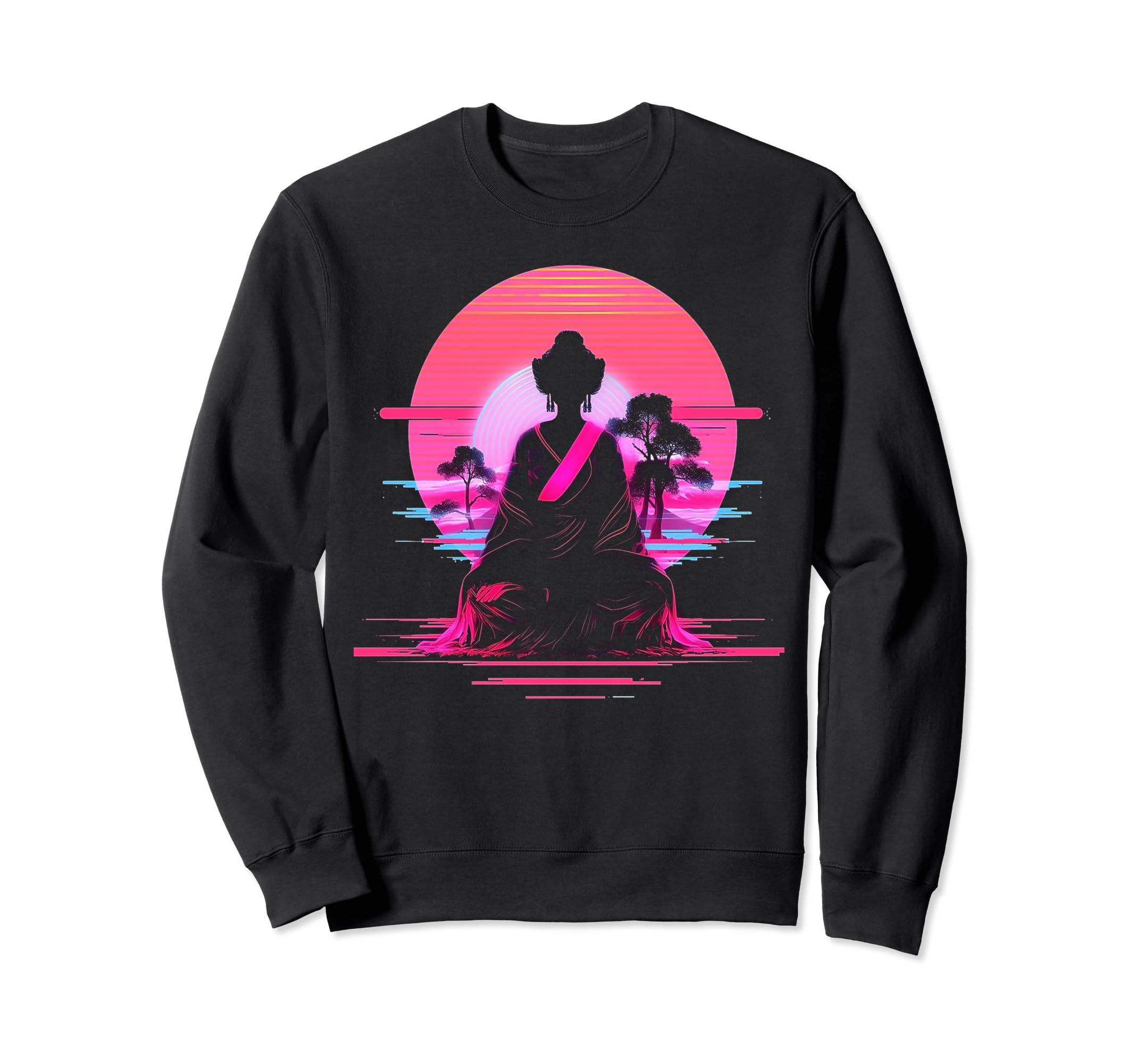 Vaporwave Geisha 80S Synthwave 25 Sweatshirt - Graphic Print for Adults - T-Shirt, Sweatshirt, Hoodie