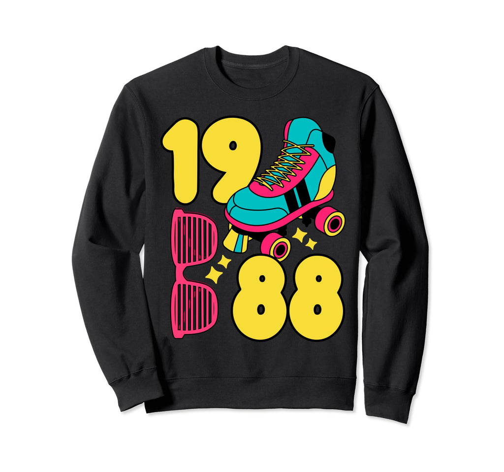 1988 Roller Rink 80S Night Sweatshirt - Fun Novelty Design Men Women - T-Shirt, Sweatshirt, Hoodie