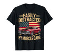 Easily Distracted Muscle Cars Red Car T-Shirt - Streetwear Style Unisex - T-Shirt, Sweatshirt, Hoodie