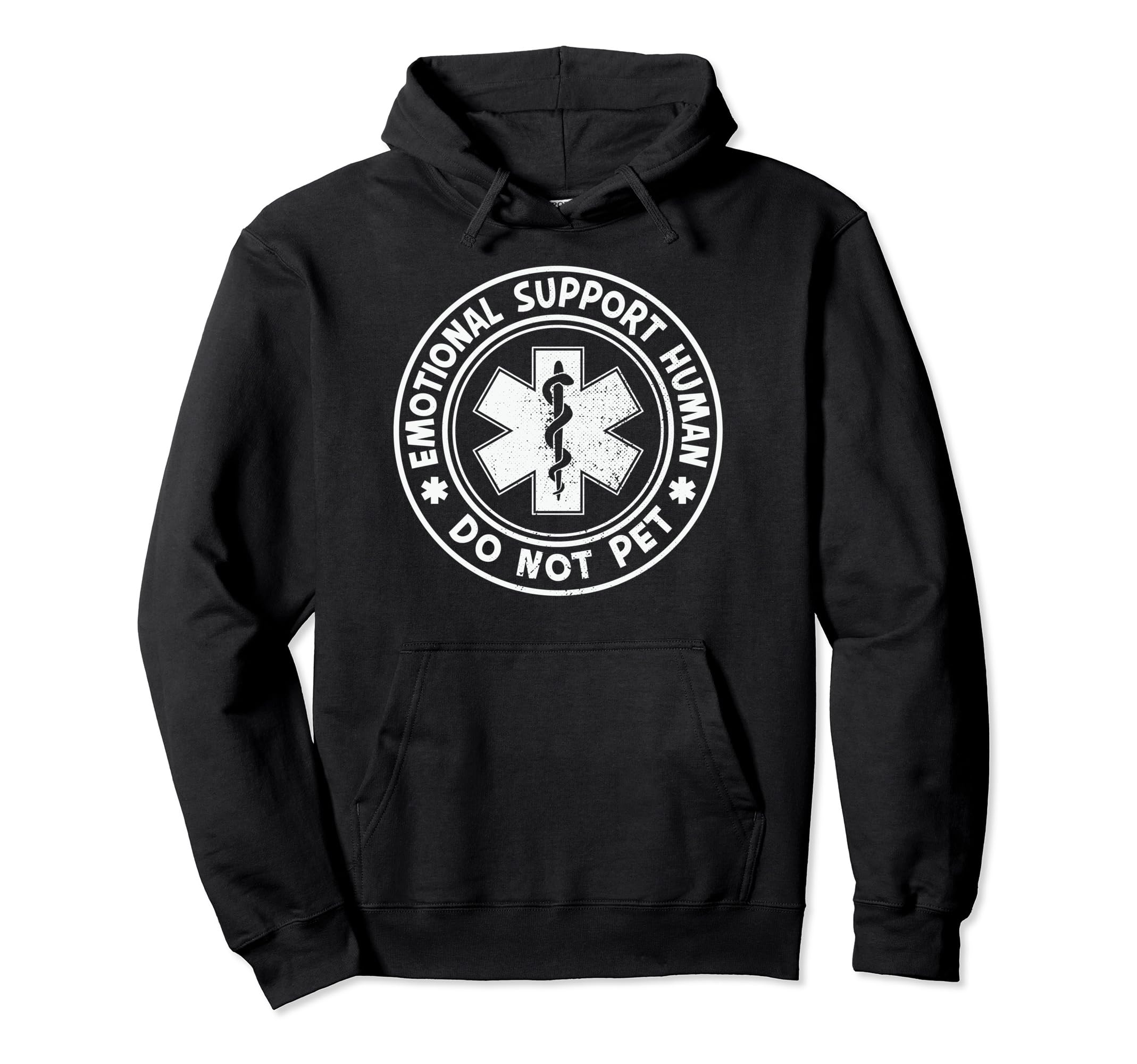 Emotional Support Human Do Not Pet Hoodie - Graphic Print Unisex - T-Shirt, Sweatshirt, Hoodie