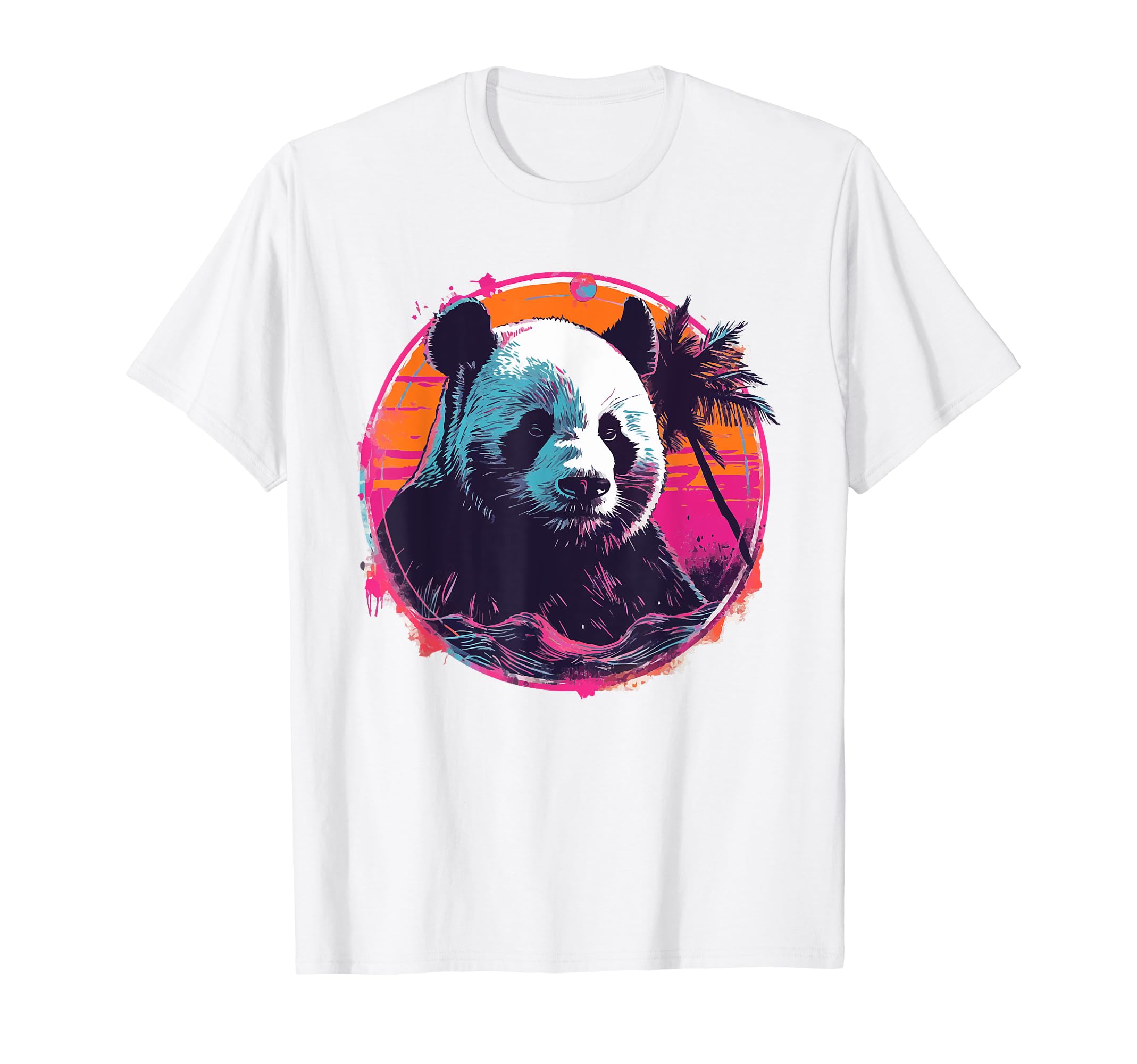 Giant Panda 80S Synthwave Africa T-Shirt - Aesthetic Graphic Men Women - T-Shirt, Sweatshirt, Hoodie