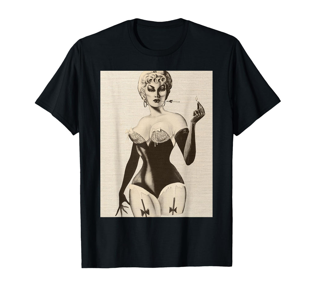 Elegant Pin Up Seductive Corset T-Shirt - Casual Everyday Wear Men Women - T-Shirt, Sweatshirt, Hoodie