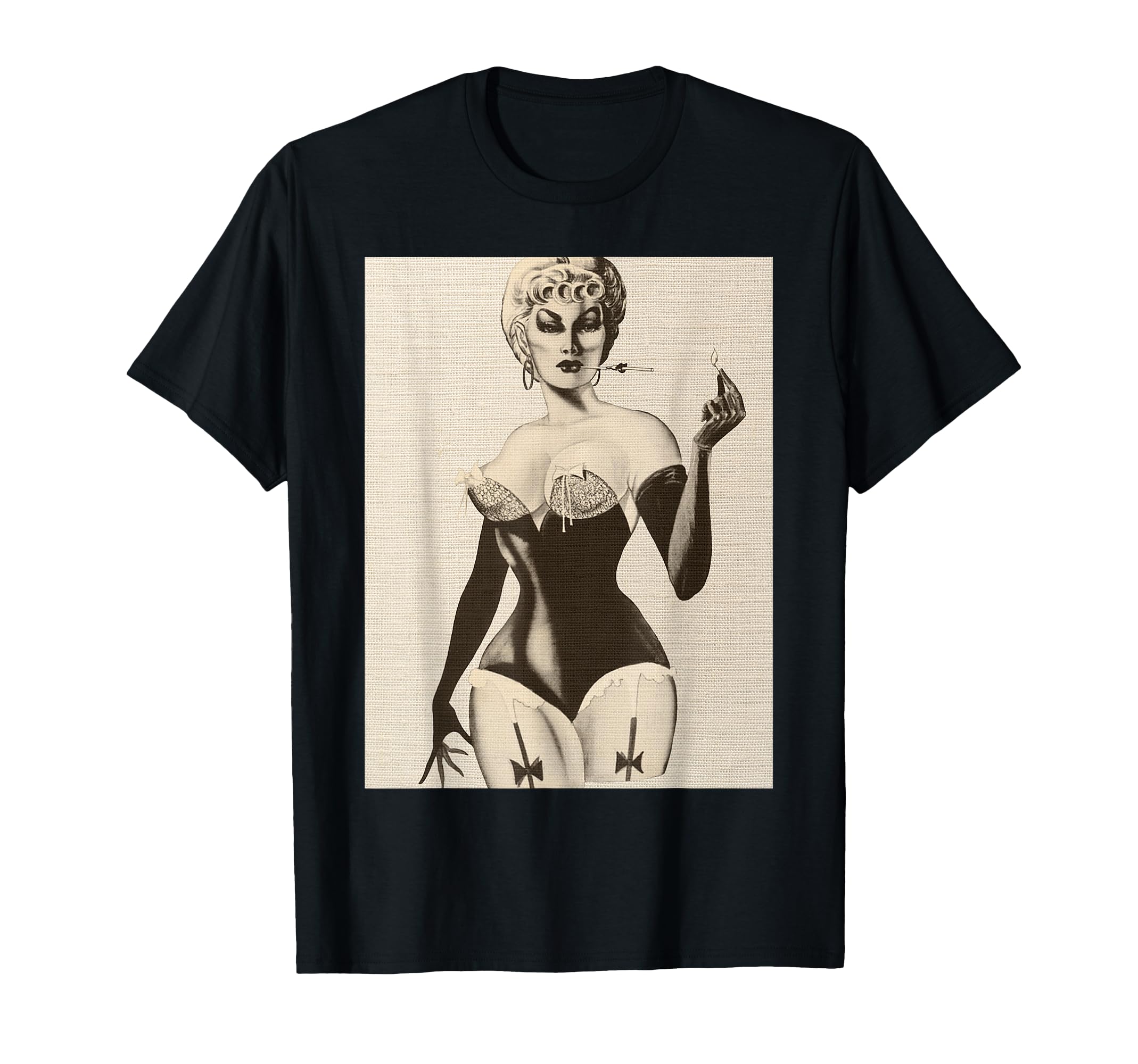 Elegant Pin Up Seductive Corset T-Shirt - Casual Everyday Wear Men Women - T-Shirt, Sweatshirt, Hoodie
