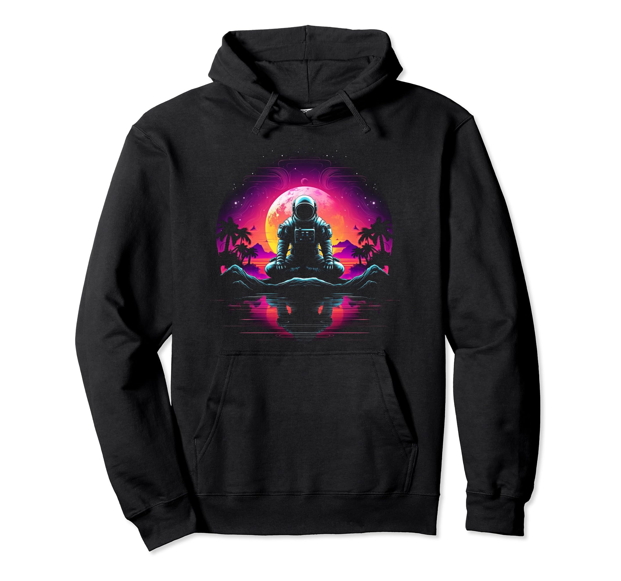 Synthwave Astronaut Cyberpunk 80S Sci Fi 34 Hoodie - Trendy Graphic Unisex - T-Shirt, Sweatshirt, Hoodie