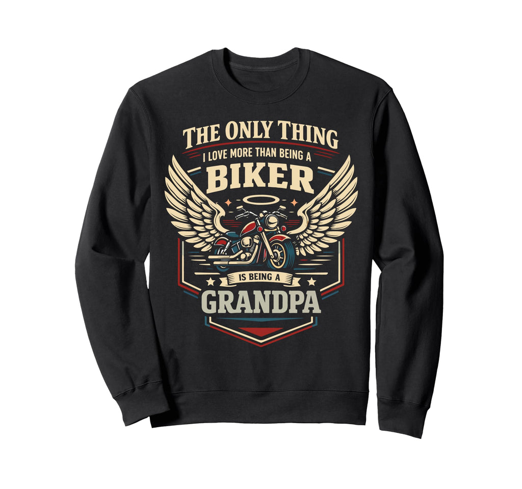 Motorcycle Biker Grandpa Only Sweatshirt - Custom Art Print Men Women - T-Shirt, Sweatshirt, Hoodie