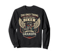Motorcycle Biker Grandpa Only Sweatshirt - Custom Art Print Men Women - T-Shirt, Sweatshirt, Hoodie