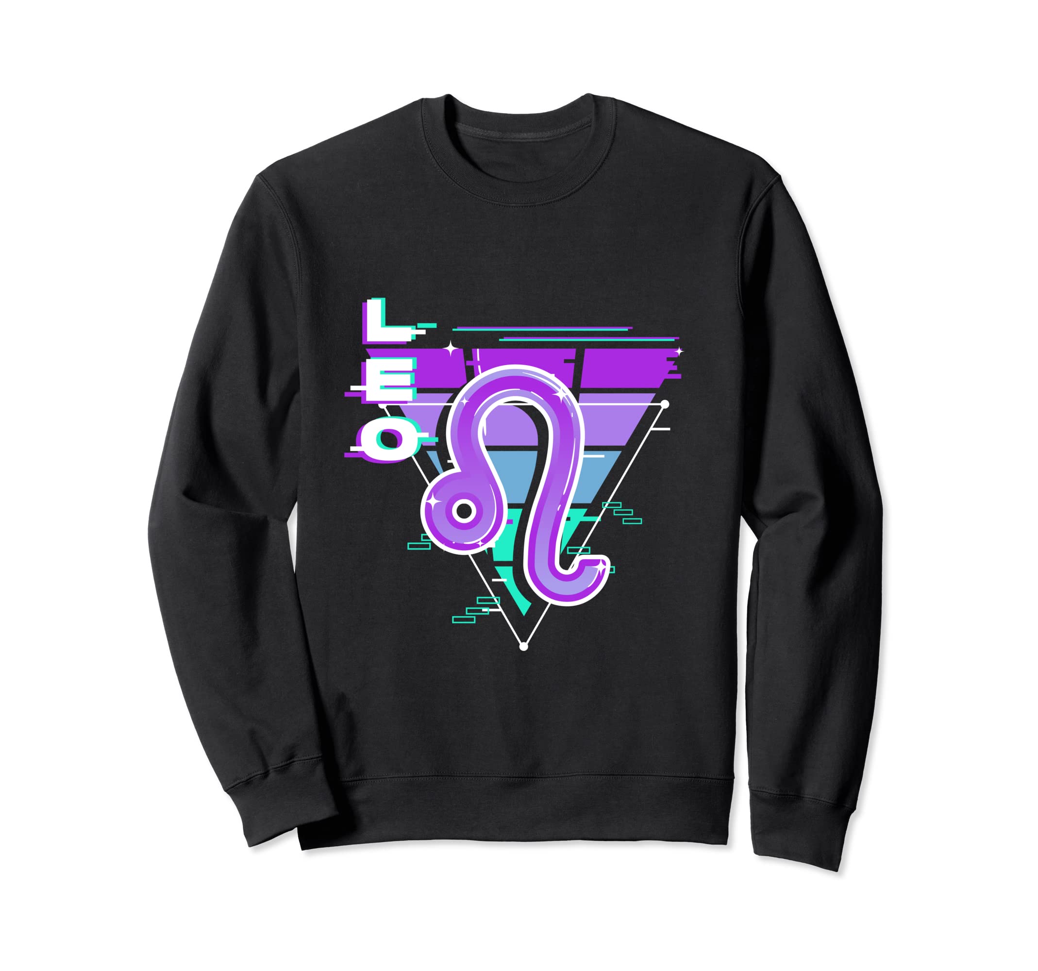 Leo Zodiac Sign Vaporwave Sweatshirt - Aesthetic Graphic Men Women - T-Shirt, Sweatshirt, Hoodie