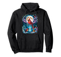 90S Airbrushed Cardinal Birds Under Full Hoodie - Streetwear Style Unisex - T-Shirt, Sweatshirt, Hoodie