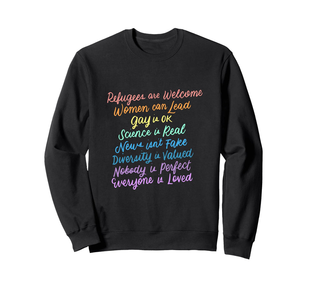 Anti Trump Diversity Science Refugees Sweatshirt - Custom Art Print Unisex - T-Shirt, Sweatshirt, Hoodie