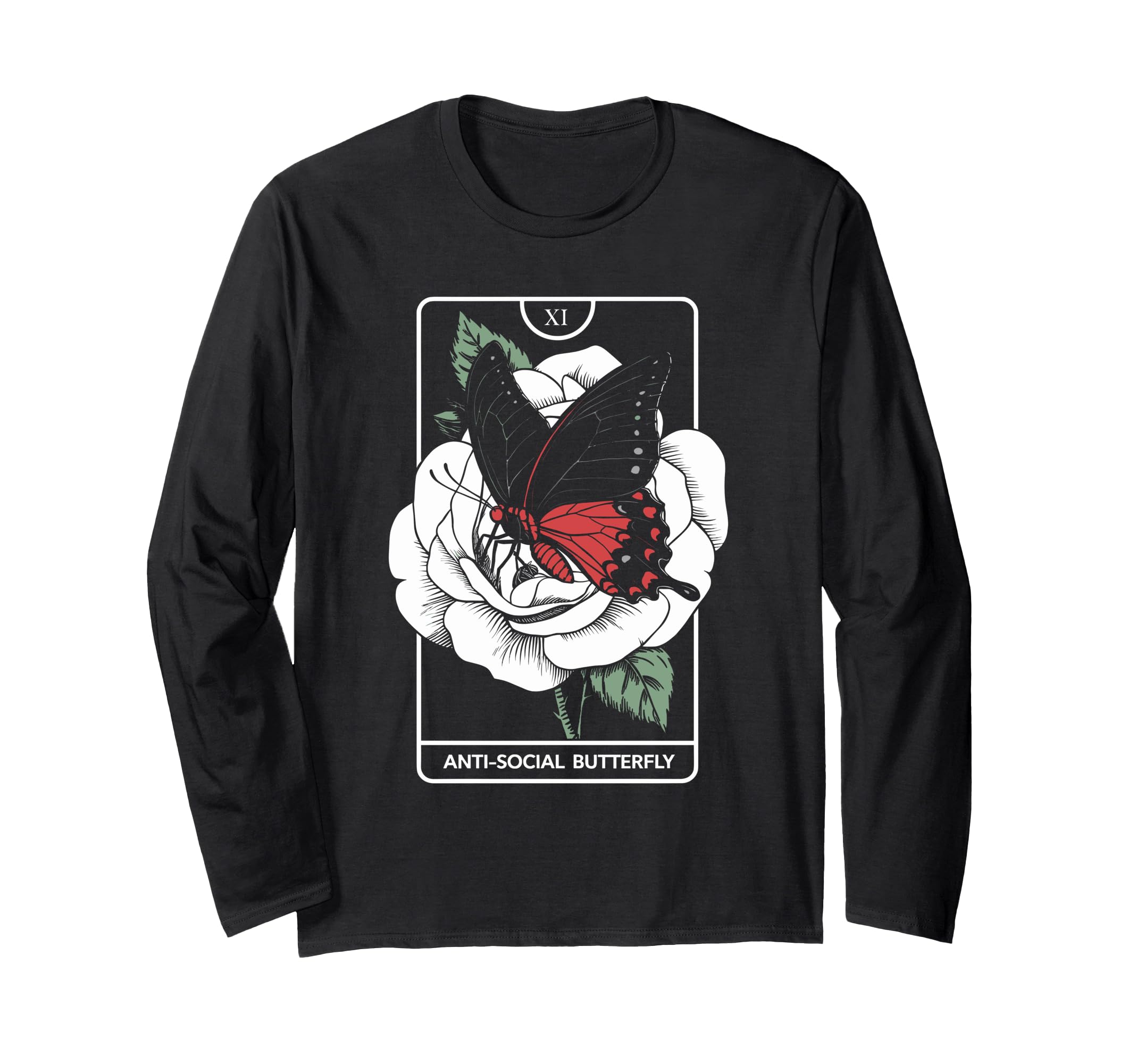 Anti Social Butterfly Gothic Tarot T-Shirt - Trendy Graphic for Adults - T-Shirt, Sweatshirt, Hoodie