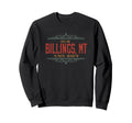 Billings Montana Usa Distressed Sweatshirt - Custom Art Print for Adults - T-Shirt, Sweatshirt, Hoodie