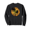 Distressed Worn 80S Palm Tree Sunset Sweatshirt - Aesthetic Graphic Unisex - T-Shirt, Sweatshirt, Hoodie