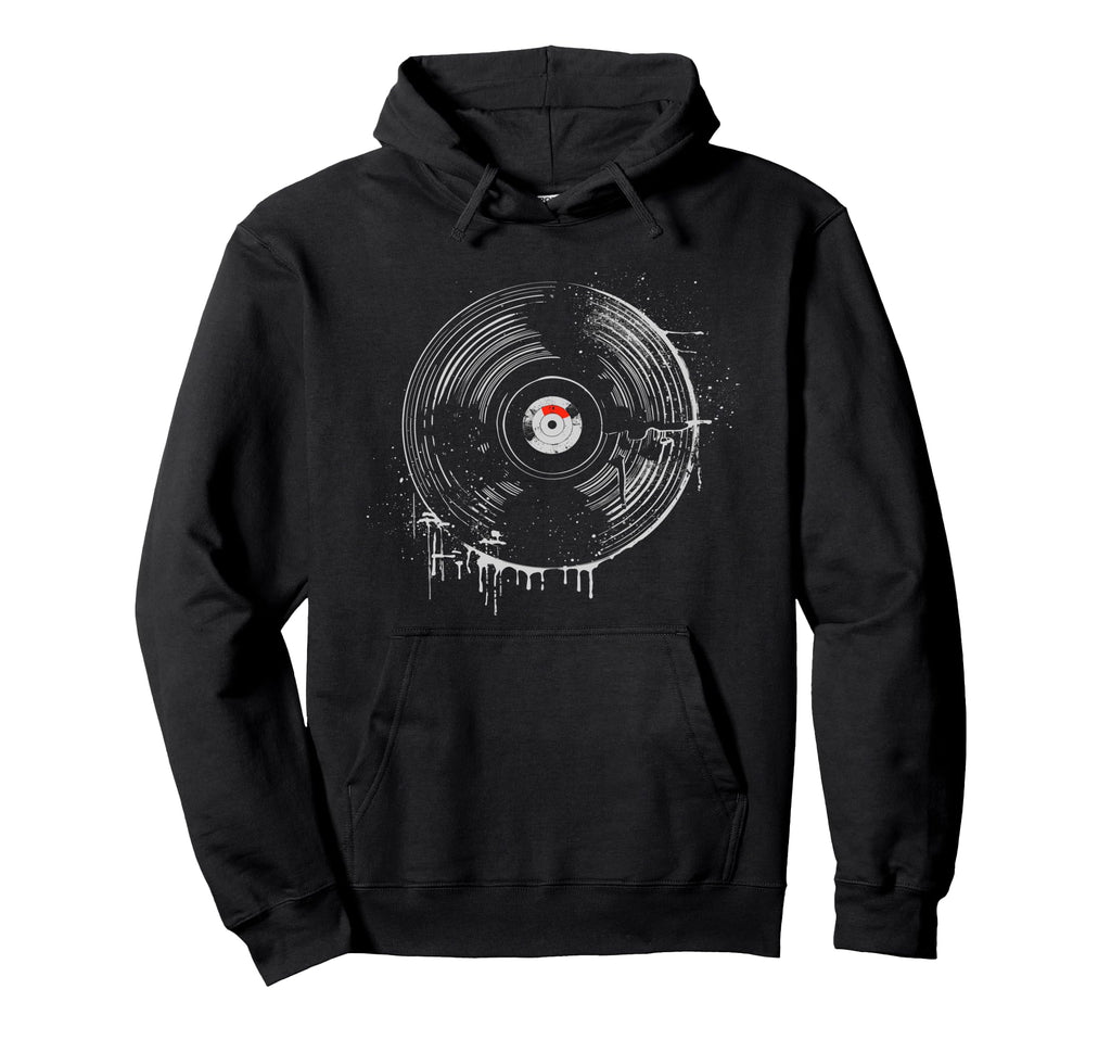 Turntable Vinyl Record Player Hoodie - Fun Novelty Design for Adults - T-Shirt, Sweatshirt, Hoodie